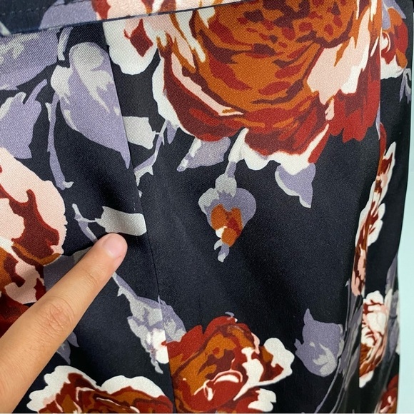 Theory Mod Dress Floral Victoria Belted Shift Mini Work Office Sz 2 - Picture 11 of 12